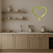 Kalp Desenli  Dekoratif Altın Aynalı Tablo thumbnail 3