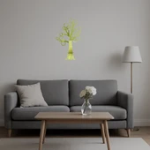 Yuvarlak Ağaç Tasarımlı Dekoratif Duvar Altın Aynalı Tablosu thumbnail 5