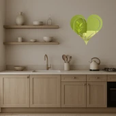 Kalp ve Aşk Figürlü Modern Altın Aynalı Tablo thumbnail 3