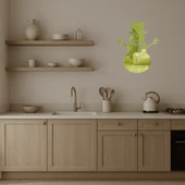 Kardan Adam Temalı Kış Dekoratif  Altın Aynalı Tablo thumbnail 3