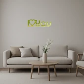 I Love You Kalpli Dekoratif İç Mekan Altın Aynalı Tablosu thumbnail 1