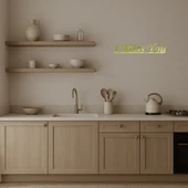 Duygusal I Miss You İç Mekan Dekoratif Altın Aynalı Tablo thumbnail 3