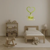 Kalpli Çay Fincanı Dekoratif Duvar Altın Aynalı Tablosu - 4