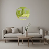 Maskeli Yüz İfadeli Dekoratif Duvar Altın Aynalı Tablosu thumbnail 1