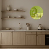 Gözleri Kapalı Öpücük Yollayan Yüz  Altın Aynalı Tablo thumbnail 3