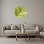 Yorgun Yüz Emoji  Dekoratif Altın Aynalı Tablo - 1