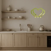 Kalp Formlu  Dekoratif Duvar Altın Aynalı Tablosu thumbnail 3