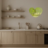 Aşk Dolu Kalp Tasarımlı  Dekoratif Altın Aynalı Tablo thumbnail 3