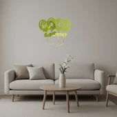 Bebek ve Balonlar Temalı  Dekoratif Altın Aynalı Tablo thumbnail 1