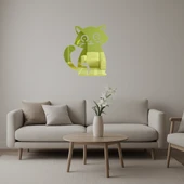 Sevimli Kedi Gülümseme Altın Aynalı Tablosu thumbnail 1