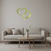 Şık Kalpler İç Mekan Dekor Altın Aynalı Tablo thumbnail 1