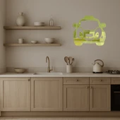 Neşeli Araba İç Mekan Dekoratif Altın Aynalı Tablo thumbnail 2