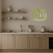 Balkabağı Desenli Dekoratif Altın Aynalı Tablo thumbnail 3