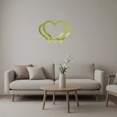 Kalp Formlu  Dekoratif Duvar Altın Aynalı Tablosu thumbnail 1