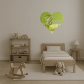 Aşk ve Kalp Desenli  Dekoratif Altın Aynalı Tablo thumbnail 2