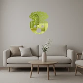 Patlayan Kafa Yüz İfadeli Dekoratif Altın Aynalı Tablo thumbnail 1