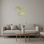 I'm Addicted To You Yazılı  Dekoratif Duvar Altın Aynalı Tablosu thumbnail 1