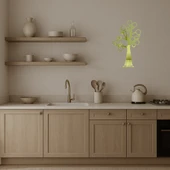 Yuvarlak Ağaç Tasarımlı Dekoratif Duvar Altın Aynalı Tablosu thumbnail 3