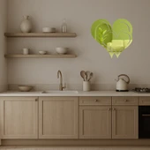 Romantik Kalpler Temalı Dekoratif Altın Aynalı Tablo thumbnail 3