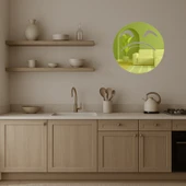 Kapalı Gözlü Somurtkan Emoji Dekoratif Altın Aynalı Tablo thumbnail 3