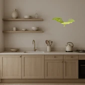 Gotik Tarzda Uçan Yarasa  Dekoratif Altın Aynalı Tablo thumbnail 3