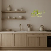 Kaplumbağa Figürlü  Dekoratif Duvar Altın Aynalı Tablosu thumbnail 3