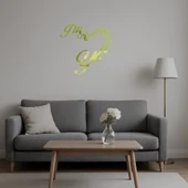 I'm Addicted To You Yazılı  Dekoratif Duvar Altın Aynalı Tablosu thumbnail 5