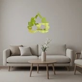 Yaprak ve Çiçek Motifli  Duvar Altın Aynalı Tablosu thumbnail 1