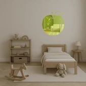 Yapraklı Elma Tasarımlı Dekoratif Altın Aynalı Tablo thumbnail 4