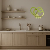 Estetik Kalp Motifli  Altın Aynalı Tablo thumbnail 3