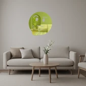 Düşünen Yüz Emoji  Dekoratif Altın Aynalı Tablo thumbnail 1