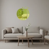 Yapraklı Elma Tasarımlı Dekoratif Altın Aynalı Tablo thumbnail 1