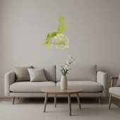 Dekoratif Manuel Tekerlekli Sandalye Altın Aynalı Tablosu thumbnail 1