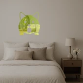 Yorgun Kedi Emojisi  Altın Aynalı Tablo thumbnail 2