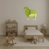 Sevimli Koyun Tasarımlı Dekoratif Duvar Altın Aynalı Tablosu thumbnail 4