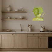 İç Mekan Dekoratif Fabrika İşçisi Erkek Emoji Altın Aynalı Tablosu thumbnail 3