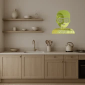 Süper Kahraman Erkek Emoji Dekoratif Altın Aynalı Tablo thumbnail 3