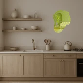 İşitme Cihazı Tasarımlı Dekoratif Duvar Altın Aynalı Tablosu thumbnail 3