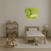 Köpek Yüzü Emoji Dekoratif Altın Aynalı Tablo thumbnail 4