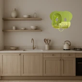 Köpek Yüzü Emoji Dekoratif Altın Aynalı Tablo thumbnail 3