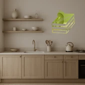 Kitap ve Kalem Kombinli Dekoratif  Altın Aynalı Tablo thumbnail 4