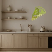 Tek Dilim Pizza Dekoratif  Altın Aynalı Tablo thumbnail 3