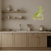 Dekoratif Manuel Tekerlekli Sandalye Altın Aynalı Tablosu thumbnail 4