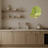 Aslan Yüzü Dekoratif Duvar Altın Aynalı Tablosu thumbnail 3