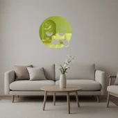 Şirin Uykucu Yüz İfade Altın Aynalı Tabloları - Dekor thumbnail 1