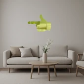 İşaret Eden El Tasarımlı  Dekoratif Altın Aynalı Tablo - 1