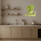 Sanatçı Adam Emoji Dekoratif Altın Aynalı Tablo thumbnail 3