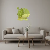 Yavru Aslan Yüzü Dekoratif Duvar Altın Aynalı Tablosu thumbnail 1