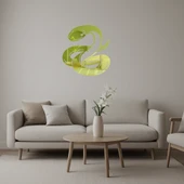 Yılan Figürlü Modern İç Mekan Duvar Altın Aynalı Tablosu thumbnail 1