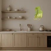 Üzeri Melankolik Çocuk Dekoratif Altın Aynalı Tablo thumbnail 4